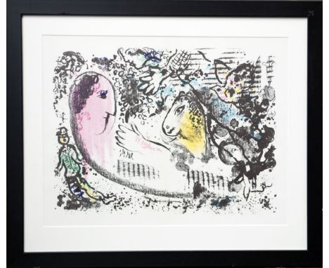 *Marc Chagall (French/Russian, 1887-1985)RÊVERIEOriginal lithograph, 1969, centrefold as issuedimage size 32 x 41cm*Artist's 