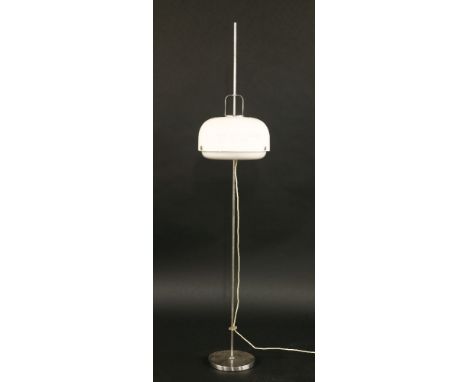 An Italian chrome rise/fall standard lamp,164cm high