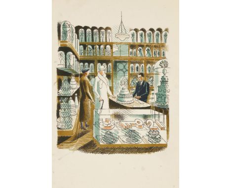 Eric Ravilious (1903-1942)WEDDING CAKESLithograph, from 'High Street', c.193823 x 15cm, unframed