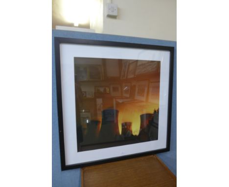 A contemporary photographic print of a power station 