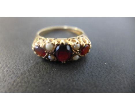 A 9ct gold yellow gold dress ring size K - approx weight 3.5 grams