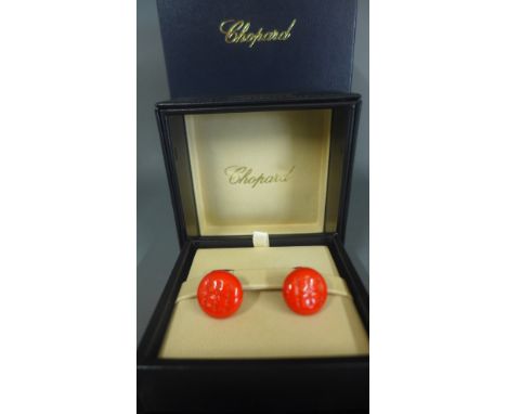 A pair on Chopard cuff links in the form of a car gear stick top, new and boxed - left over from a promotion gift, cost £200 