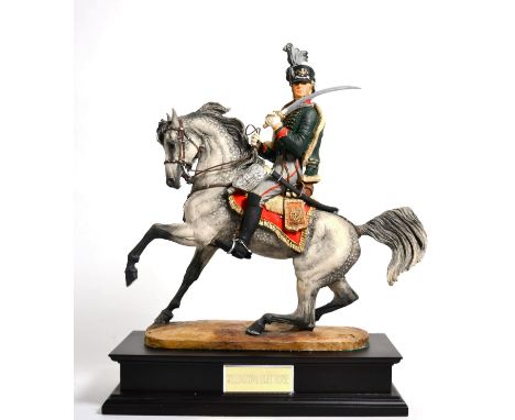 Cotswold Studio Arts 'Wellington's Light Horse', model No. CSA 053 by David Geenty, on wood base