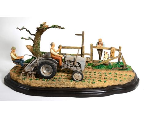 Country Artists 'Lightly Does It' by Keith Sherwin, limited edition 44/450, on wood base, with box, framed certificate and pr