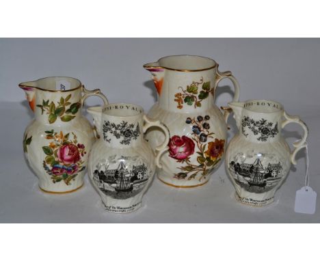 A pair of Royal Worcester bicentennial jugs together with another pair of Royal Worcester jugs 