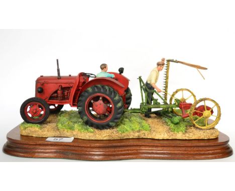Border Fine Arts 'The First Cut' (David Brown Cropmaster), model No. JH70 by Ray Ayres, limited edition 1116/1500, on wood ba