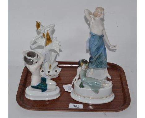 Four various Rosenthal porcelain Art Deco figures 