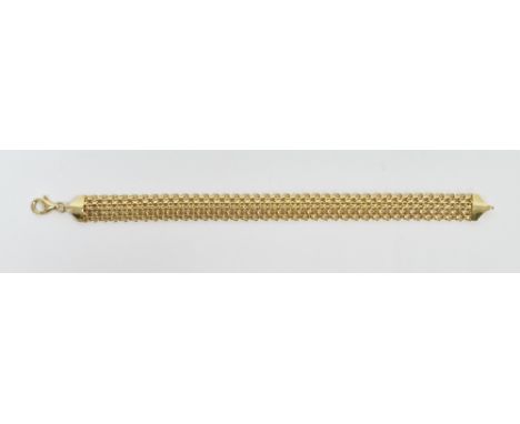 18ct yellow gold fancy multi-link bracelet, stamped 750,&nbsp; 19.4cm long,&nbsp;approximate weight 11.2 grams&nbsp;(PLEASE N