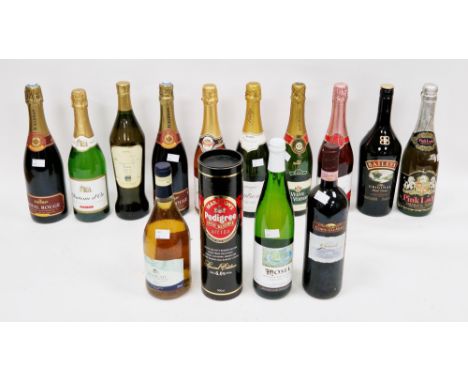 14 bottles of assorted wines and alcohol&nbsp;including eight bottles of sparkling wine including Waitrose champagne vintage 