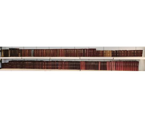 'The Chemist and Druggist Trade Journal' from 1920 through to 1984, red or maroon bindings with gilt titles (2 shelves)  Prov