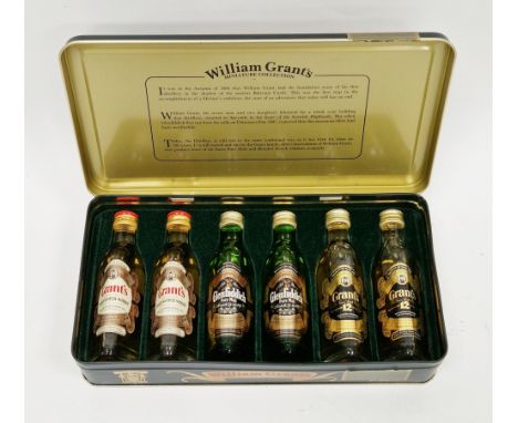 William Grant miniature collection&nbsp;comprising two of each of the following: Glenfiddich pure malt, Grants finest and Gra