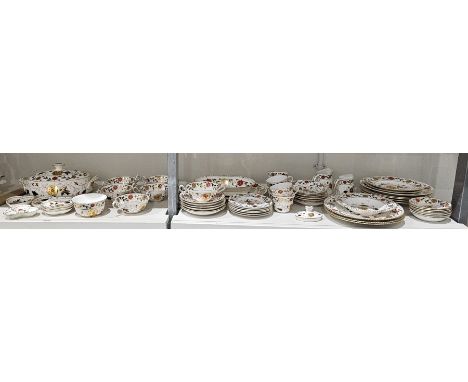 Royal Crown Derby Imari pattern composite part dinner service, 20th century, printed iron-red marks, some cancellation marks,