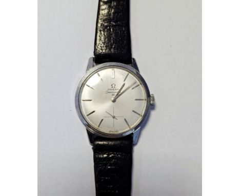 Gent's Omega Seamaster 30 stainless steel strap watch, the silvered circular dial with baton markers and subsidiary seconds d