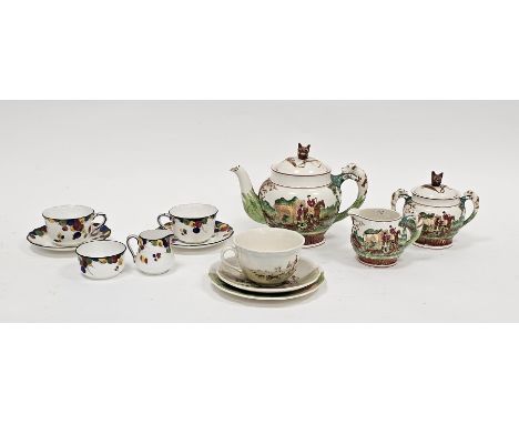 Wedgwood pottery hunting relief moulded part tea service, early 20th century, impressed marks, pattern no.CK5234, comprising 