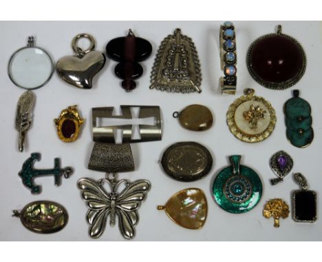 Two vintage sewing boxes&nbsp;filled with costume jewellery including pendants, bangles and other items&nbsp;