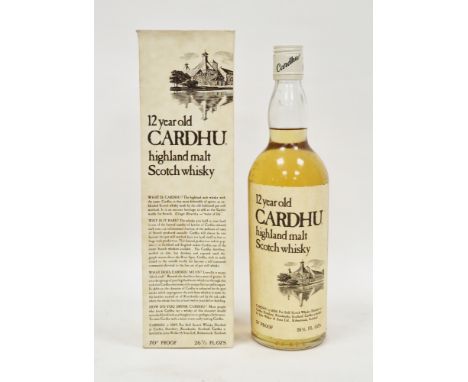 Cardhew 12yo highland malt scotch whisky, distilled by Cardhew Distillery, bottled by John Walker &amp; Sons Ltd in Kilmarnoc