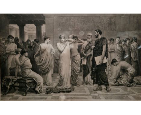 John Cother Webb (1855-1927) after Edwin Long (1829-1891) Mezzotint "The Search for Beauty", signed and titled in pencil by e