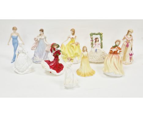 Collection of Royal Doulton bone china figures of ladies&nbsp;including: Pretty Ladies Summer HN5322, Blossom Time HN5096, Ch