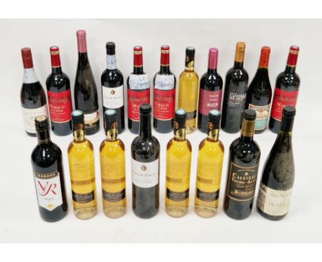 19 assorted bottles of wine to include Chateau Florie-Aude Bordeaux, Hardy's VR Shiraz, Les Rivieres Saumar 2011, Waitrose It