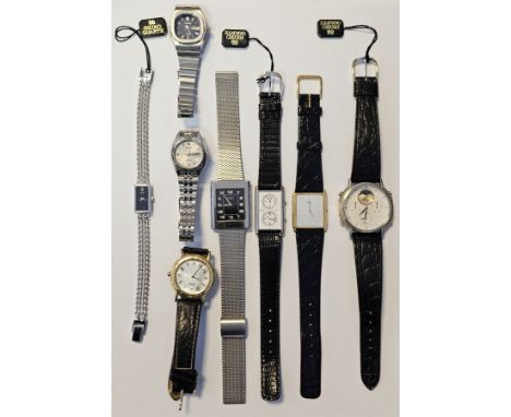 Selection of watches to include a Seiko quartz chronograph, serial no.7A48-7070, lady's Seiko 5 automatic, ref 4206-3070, lad