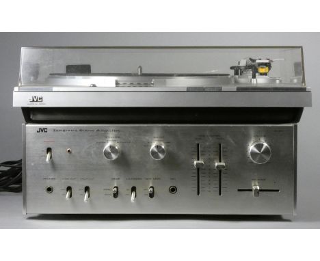 A JVC VN-300 amplifier, together with a JVC Model L-F41 direct drive turntable (2) 