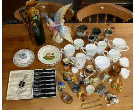 Part tea &amp; dinnerware by Royal Grafton, together with assorted ceramics including Royal memorabilia wares, model of a par