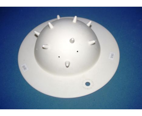 Royal Doulton ceramic helmet sculpture marked "Royal Doulton, A.W., 2000." Diameter 24cms approx.