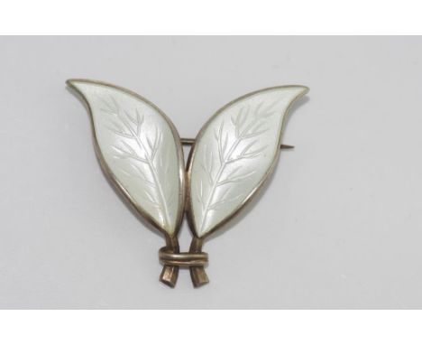 David Andersen Norwegian SS and enamel brooch