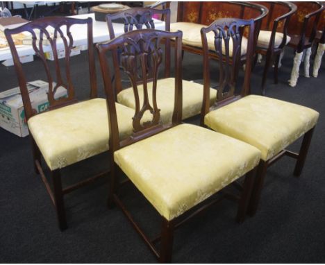 Four fine antique Chippendale period dining chairs late 18th Century, of generous size & made of select San Domingo mahogany,