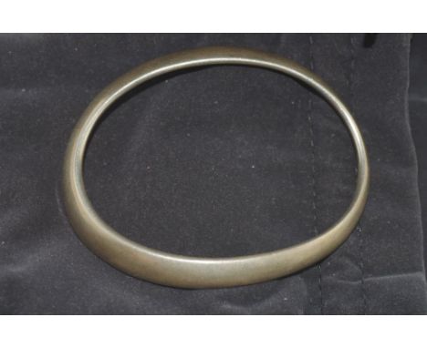 Georg Jensen silver curve bangle number 501 by Regitze Overgaard, in Georg Jensen box