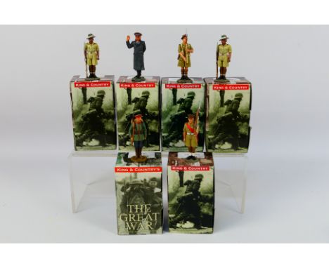 King and Country - Six boxed figures by King and Country from various series. Lot consists of EA38 8th Army Guards Sergeant; 