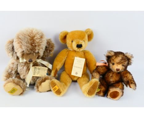 Merrythought - Three Merrythought jointed mohair Teddy Bears, including a Limited Edition 'Tipped Cheeky' Teddy Bear numbered