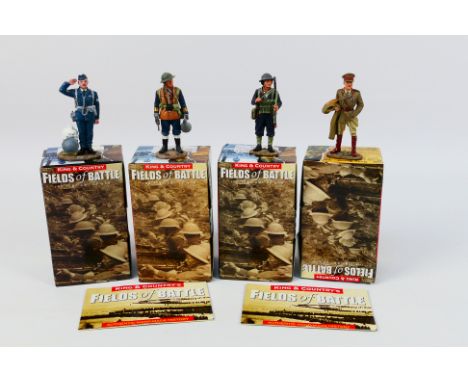 King and Country - Four boxed figures from the King and Country 'Fields of Battle' series. Lot consists of FOB05 British Nava