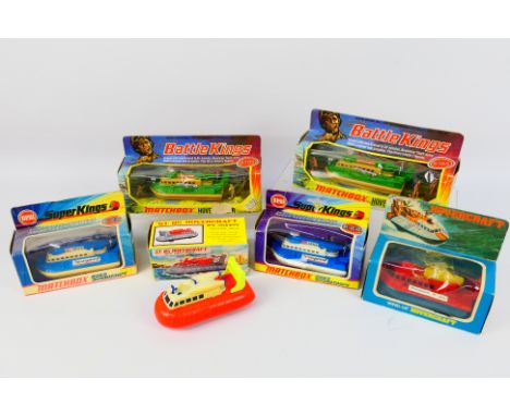 Matchbox - Other - 6 x boxed hovercraft models including 2 x Battle Kings Hover Raider sets # K-105, 2 Seaspeed hovercraft # 