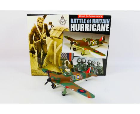 King & Country - A boxed King & Country RAF07-01 Royal Air Force Hawker Hurricane Mk.I . The model appears to be in Mint cond