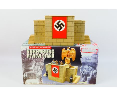 King & Country - A boxed King & Country 'Leibstandarte' series LAH82 Nuremberg Review Stand'. The display piece accessory app