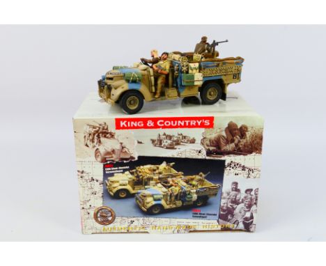 King and Country - A boxed King & Country '8th Army' series EA24 Long Range Desert Group 30cwt Chevrolet (camouflaged) with 3