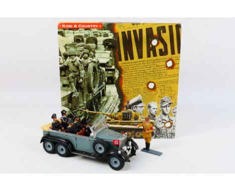 King & Country - A boxed King & Country 'Fighting Vehicles / Leibstandarte' series LAH40 The New Hitler Staff Car. The six-wh