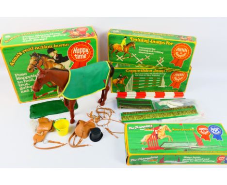 Pedigree - The Champions - A boxed Pedigree 'The Champions' #22301 'Happy Time' horse; together with three boxed show jumping