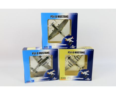 Witty Wings - Sky Guardians - 3 x boxed P51-D Mustang aircraft in 1:72 scale in different liveries, # WTW-72-004-007, 008 and