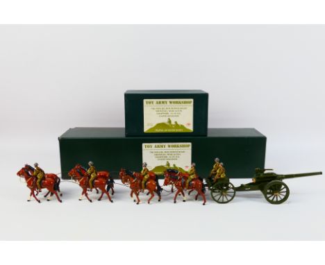 Toy Army Workshop - Two boxed Toy Army Workshop model soldiers sets comprising of BS108-1 Eight Horse Team for 4.7 Field Gun;