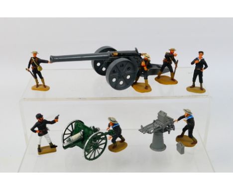 Sarum - Mountford Miniatures - A small group of painted unboxed mainly kit built white metal 1:32 military figures, attribute