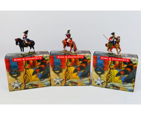 King and Country - Three boxed figures from the King and Country 'Remember The Alamo' series. Lot consists of RTA53 Mounted M