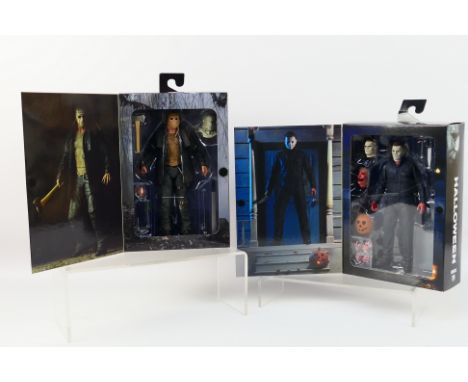 NECA - Two boxed 7" action figures from NECA. Lot consists of NECA 'Halloween Ultimate Michael Myers'; together NECA 'Friday 