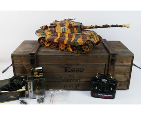 Torro - A 1:16 scale battery powered radio controlled WW2 Konigstiger (Tiger II) Sd.Kfz.182 tank . The impressive model is un