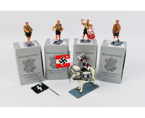 King and Country - Four boxed and one unboxed figure from the King and Country 'Berlin 38 / Leibstandarte' series. Lot consis