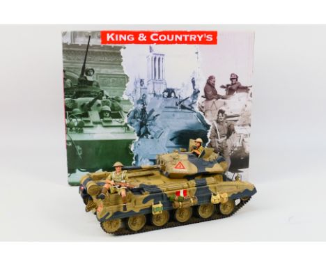 King and Country - A boxed King & Country EA29 WW2 '8th Army Series' Crusader Tank with Crew. The set with tank, Tank Command