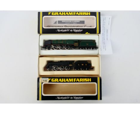 Graham Farish - 2 x boxed N gauge steam locomotives, a Class Five number 5041 # 1801 and a Duchess Class 46244 King George VI