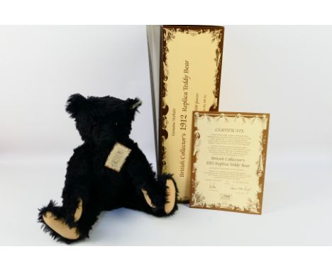 Steiff - A boxed Limited Edition Steiff 'British Collectors 1912 Replica Teddy Bear'. The bear which stands 48cms in height, 