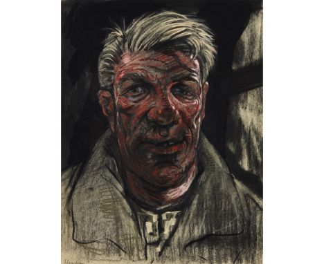 [§] PETER HOWSON (SCOTTISH B.1958)  ELIA   Signed, pastel  30cm x 23cm (11.75in x 9in) Exhibited: Roger Bilcliffe Gallery, Gl